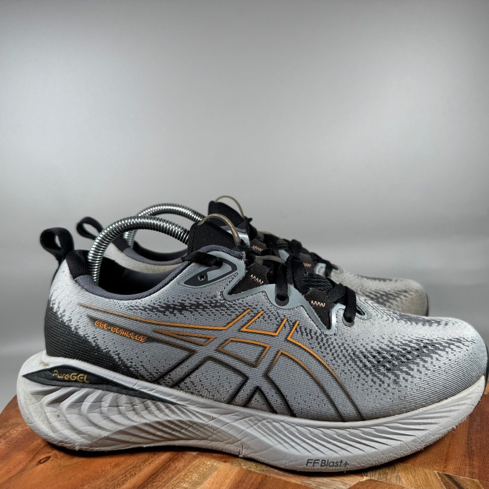 ASICS GEL-CUMULUS 25 Mens Running Shoes Grey Black Orange 1011B621 Size 8.5